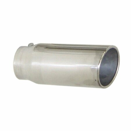PYPES PERFORMANCE EXHAUST 4 x 5 x 12 in. Rolled Bolt on Tail Pipe Tip PYPEVT405